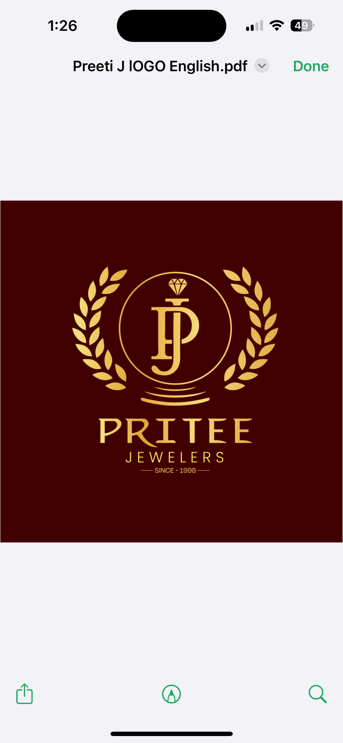 Pritee jewellers Logo